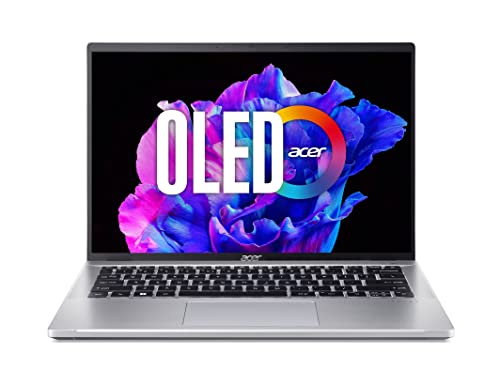 Acer Swift Go (SFG14-71-51JU) Ultrabook/Laptop | 14" WQ2.8K OLED Display | Intel Core i5-1335U | 16 GB RAM | 512 GB SSD | Intel Iris Xe Grafik | Windows 11 | QWERTZ Tastatur | Silber von acer