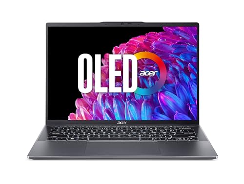 Acer Swift Go 14 OLED (SFG14-63-R81N) Ultrathin/Laptop | 14" WQ2.8K Display | AMD Ryzen 7 8845HS | 32 GB RAM | 1 TB SSD | AMD Radeon Grafik | Windows 11 | QWERTZ Tastatur | grau von acer