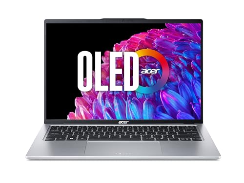 Acer Swift Go 14 OLED (SFG14-73-791J) Ultrabook/Laptop | 14" WQ2.8K OLED Display | Intel Core Ultra 7 155H | 16 GB RAM | 1 TB SSD | Intel Arc Grafik | Windows 11 | QWERTZ Tastatur | Silber von acer