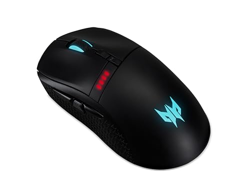 Predator Cestus 350 Gaming Maus (16.000 DPI, 400 IPS Tracking, 8 programmierbare Tasten, 1 ms Reaktionszeit, wireless oder kabelgebunden, RGB Beleuchtung) schwarz/blau von acer