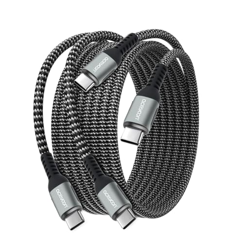 aceyoon 240W USB C auf USB C Kabel, [2Stück 2M] 5A PD Schnellladekabel USB C Kabel mit E-Marker Chip unterstützt QC3.0 für iPhone 16 15 Series, für MacBook, für Galaxy, für Huawei von aceyoon