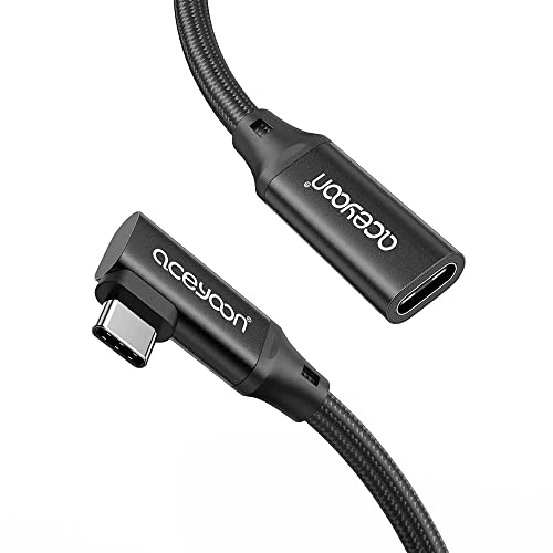 aceyoon USB C Verlängerung 50cm, 100W/USB 3.2/Gen2/20Gbps USB C Kabel Verlängerung unterstützt PD Schnellladung und 4K@60Hz Videoübertragung für MacBook, für Galaxy S22/S21 usw (0.5m) von aceyoon