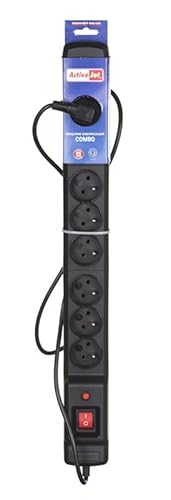 Activejet ACJ Combo 9GN 3M Black Power Strip with Cord von activejet