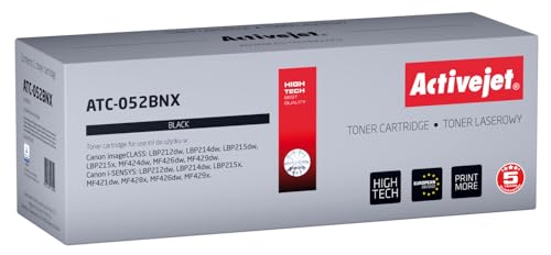 Activejet ATC-052BNX Toner (Replacement for Canon 052BK XL; Supreme; 9200 Pages; Black) von activejet