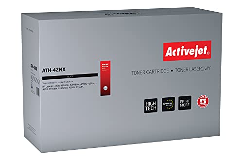 Activejet ATH-42N toner for HP printer; HP 42A Q5942A replacement; Supreme; 10000 pages; black von activejet