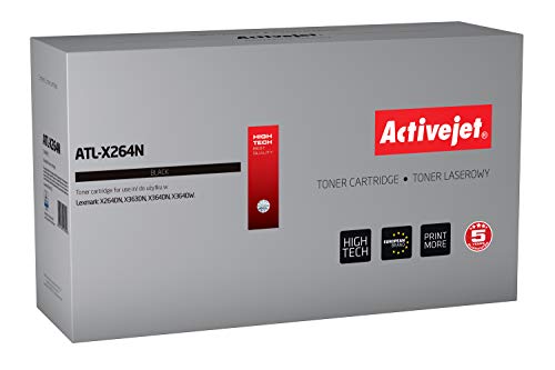 Activejet ATL-X264N toner for Lexmark printer; Lexmark X264H11G replacement; Supreme; 9000 pages; black von activejet