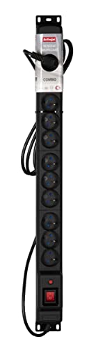 Activejet Combo 12 Socket Power Strip 1 5m Black von activejet