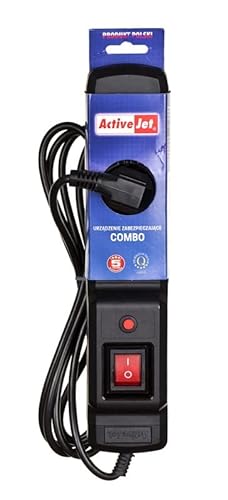 Activejet Combo 3GN 5M Black Power Strip with Cord von activejet