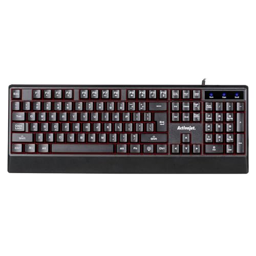 Activejet Tastatur K-3255 Schwarz Monochrom QWERTY von activejet