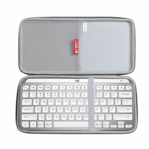 Hermitshell Hart Reise Fall für Logitech MX Keys Mini für Mac Kabellose Tastatur (Grau) von adada