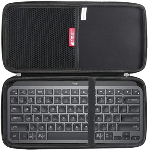 Hermitshell Hart Reise Fall für Logitech MX Keys Mini für Mac Kabellose Tastatur (Schwarz) von adada
