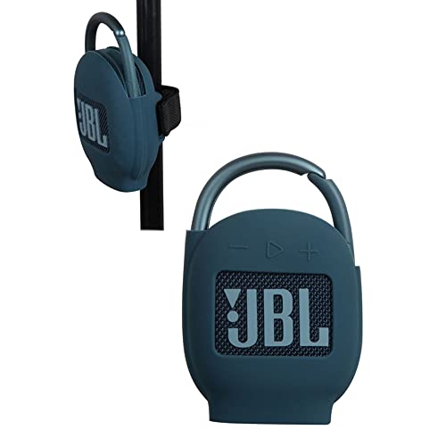 Hermitshell Silicone Sleeve is Suitable for JBL Clip 5 /JBL Clip 4 Wasserfester, tragbarer Lautsprecher(Blau)(Nur Silikonabdeckung) von adada