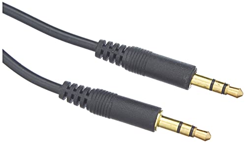 adaptare 10006 Stereo-Aux-Kabel 2-mal 3,5-mm-Stecker Klinke vergoldet Ultraslim-Design, 0,60m, schwarz von adaptare