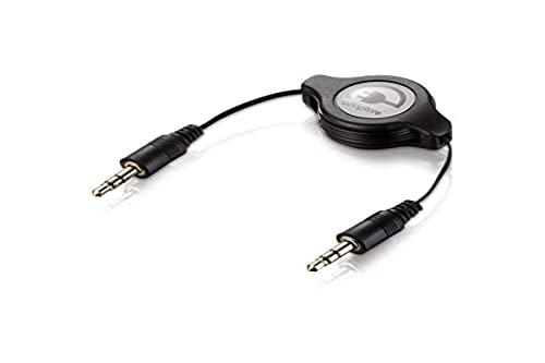 adaptare 10016 aufrollbares Klinkenkabel (3,5mm Klinkenstecker, 0,8m) mit integrierter Spule von adaptare