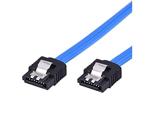 adaptare 31503 30 cm SATA III-Kabel, 6 GB/s mit Metallclips blau von adaptare