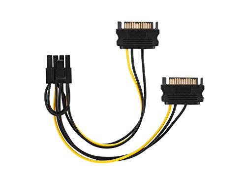 adaptare 35109 Grafikkarten-Stromkabel 2-mal SATA-Strom > PCIe 6+2-pin von adaptare