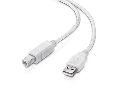 adaptare 40002 USB 2.0-Kabel mit Kupferleiter (A-Stecker auf B-Stecker), 1,8m weiß von adaptare