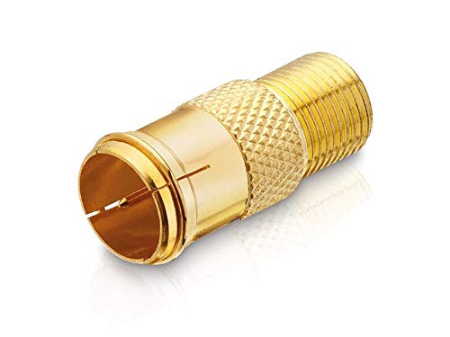 adaptare 60524 Adapter mit F-Quick-Stecker auf F-Buchse vergoldet Gold von adaptare