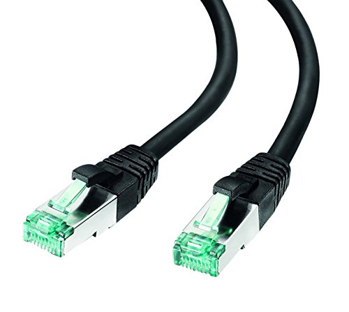 adaptare 67408 Patchkabel Cat6 (S-FTP, PIMF) Netzwerkkabel, Ethernetkabel, 1,00m schwarz von adaptare
