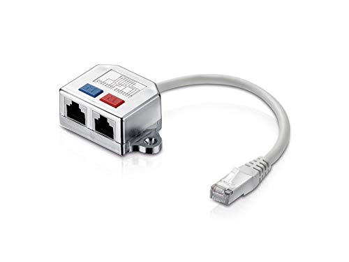adaptare 70101 Ethernet-T-Verteiler Port-Doppler 2-mal 100 Mbit-Leitung über EIN Kabel von adaptare