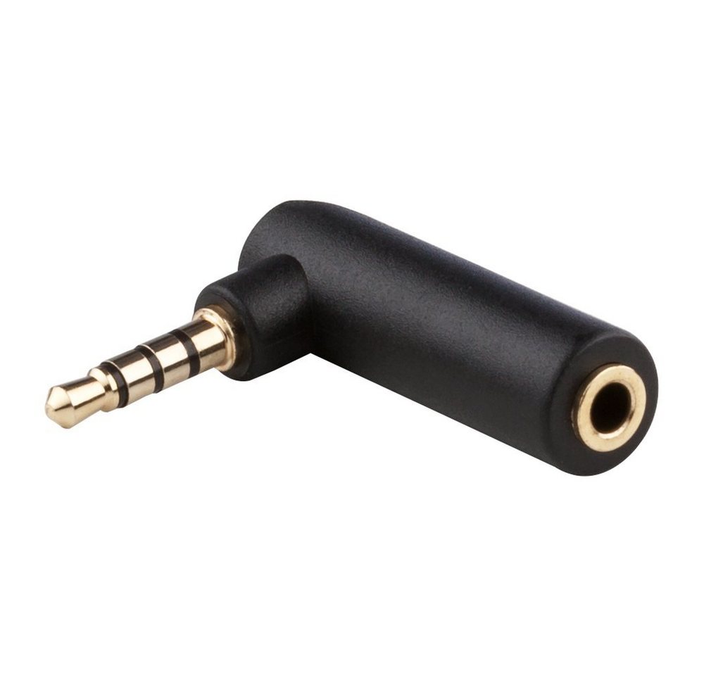 adaptare adaptare 10122 Winkel-Adapter 3,5mm Klinkenstecker (4-polig) auf Klink Audio-Adapter von adaptare