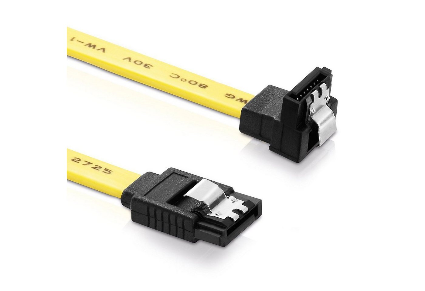 adaptare adaptare 31401 10 cm SATA-Kabel 6 GB/s mit Metall-Clip und einem Winke Computer-Kabel von adaptare