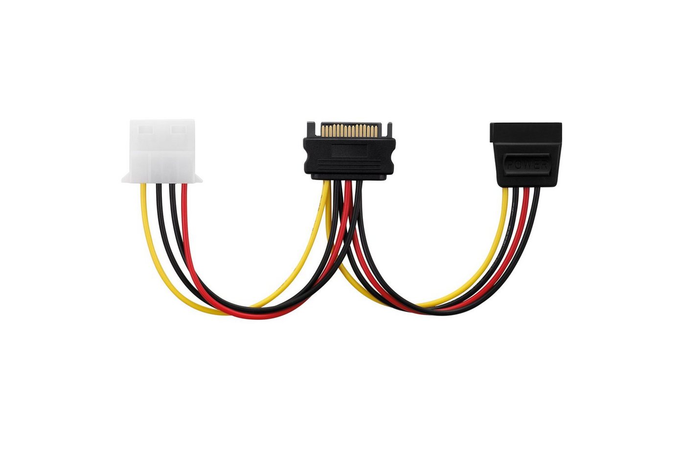 adaptare adaptare 34103 Netzteil-Adapter-Kabel 15-polig SATA-Anschluss auf Computer-Kabel von adaptare