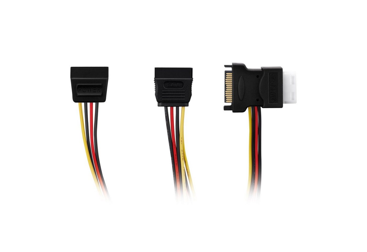 adaptare adaptare 34114 Netzteil-Adapter-Kabel 15-polig SATA-Anschluss auf Computer-Kabel von adaptare