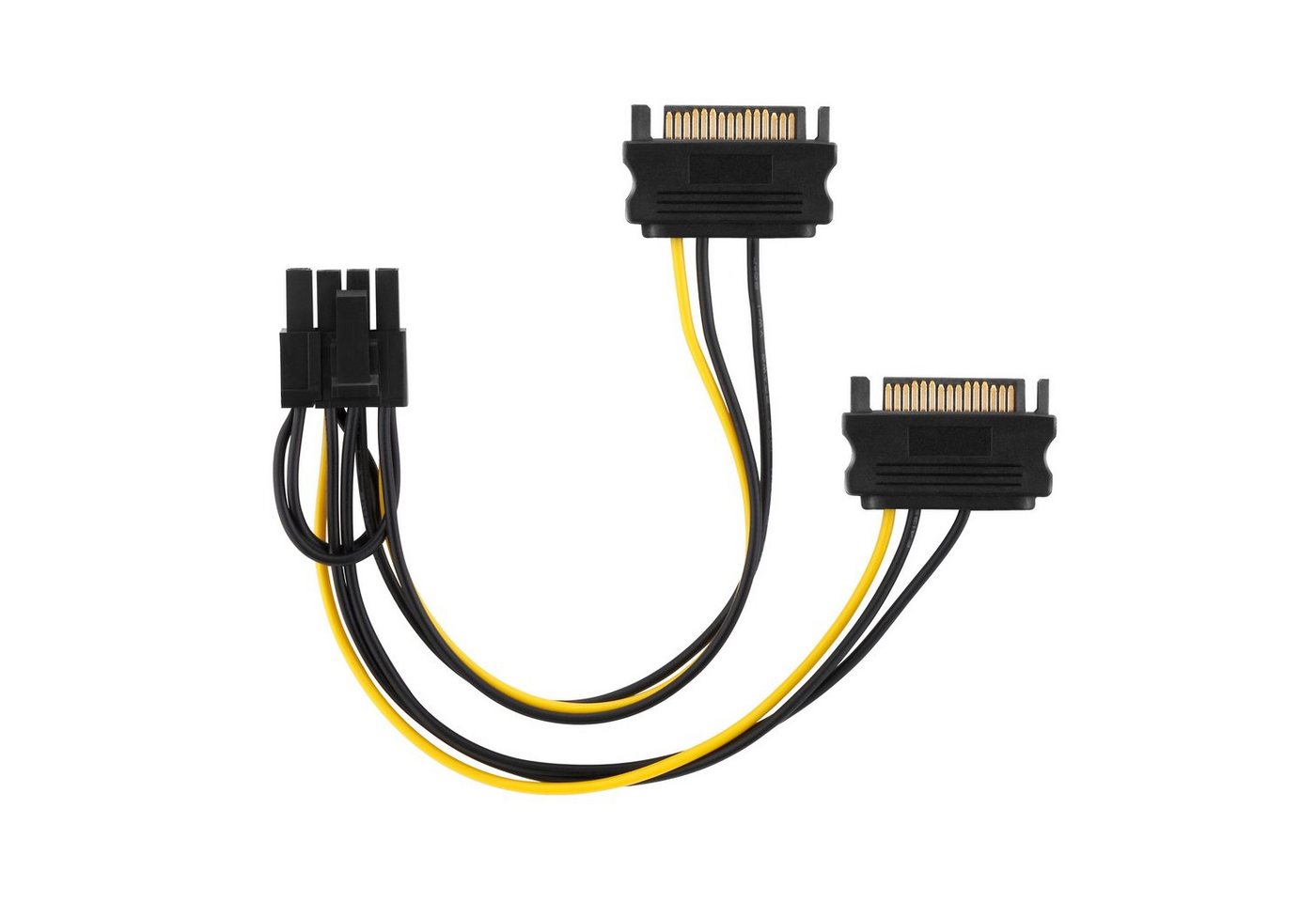 adaptare adaptare 35109 Grafikkarten-Stromkabel 2-mal SATA-Strom > PCIe 6+2-pin Computer-Kabel von adaptare