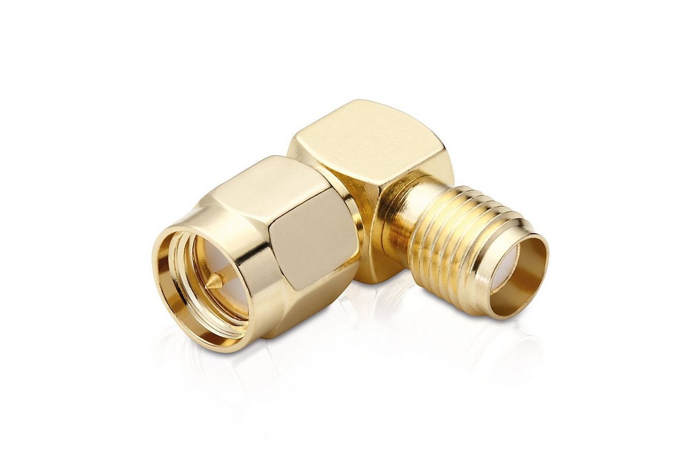 adaptare adaptare 61310 Winkel-Adapter 90° SMA-Stecker auf SMA-Buchse SAT-Kabel von adaptare