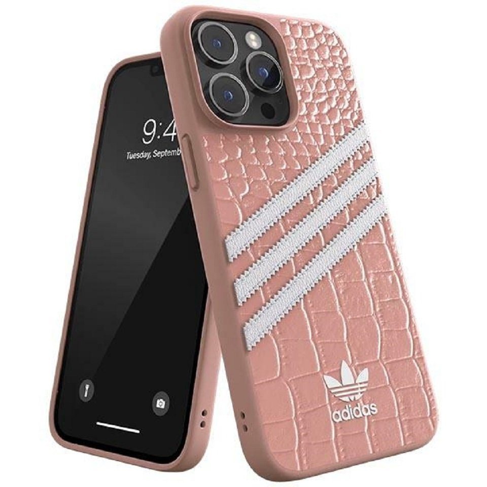 adidas Performance Handyhülle Case iPhone 14 Pro Max rosa Streifen Logo Kunststoff 50202 6,7 Zoll, Kantenschutz von adidas Performance