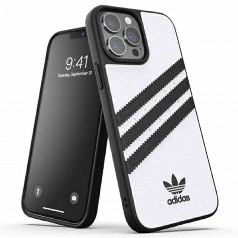 adidas Performance Handyhülle Hardcase iPhone 13 Pro Max weiß Streifen Logo Kunstsoff 6,7 Zoll, Kantenschutz von adidas Performance