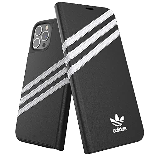 adidas EX7902 Hülle Entwickelt für iPhone 12 Pro Max 6.7, Booklet Fallgeprüfte Hüllen, stoßfeste erhöhte Kanten, Original Schutzhülle, Schwarz/Weiß von adidas