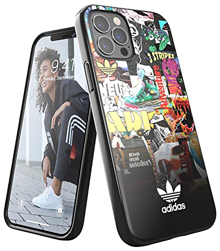 adidas EX7966 Hülle Entwickelt für iPhone 12 / iPhone 12 Pro 6.1, Fallgeprüfte Hüllen, stoßfeste erhöhte Kanten, Original Snap Case Schutzhülle, Grafik/Bunt von adidas