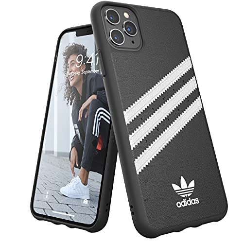 adidas Handyhülle Entwickelt für iPhone 11 Pro Max Hülle, Fallgeprüfte Hüllen, stoßfeste erhöhte Kanten, Original Schutzhülle, Schwarz und Weiß Streifen - 6.5 Zoll von adidas