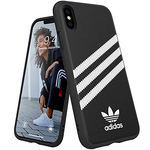 adidas Handyhülle Entwickelt für iPhone X Hülle, iPhone Xs Hülle, Fallgeprüfte Hüllen, stoßfeste erhöhte Kanten, Original Schutzhülle, Schwarz und Weiß Streifen von adidas