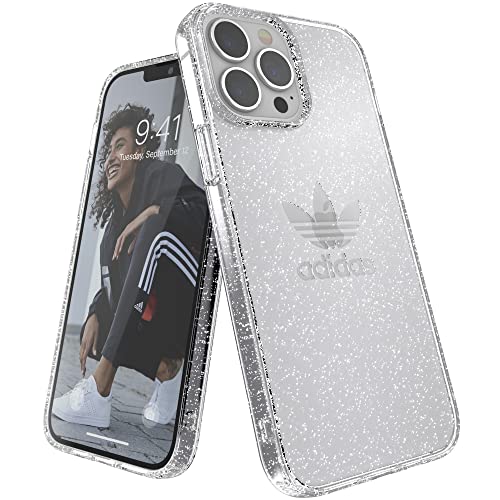 adidas Hülle für iPhone 13 Pro Max 6.7, sturzgeprüfte Hüllen, stoßfest erhöhte Kanten, original Schutzhülle, transparenter Glitzer von adidas