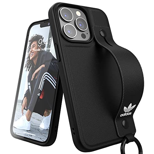 adidas Kompatibel mit iPhone 13 Pro 6.1" Hülle, Originals geformte Hülle, Schutzhülle mit Griffständer, Schwarz von adidas