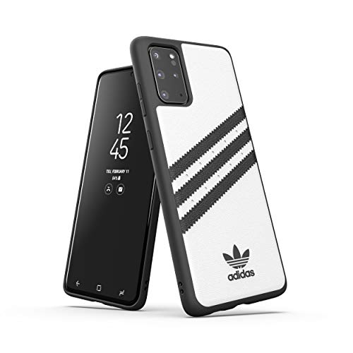 adidas Originals Designed für Samsung Galaxy S20+ Hülle DREI Streifen Schutzhülle - Weiß und Schwarz von adidas