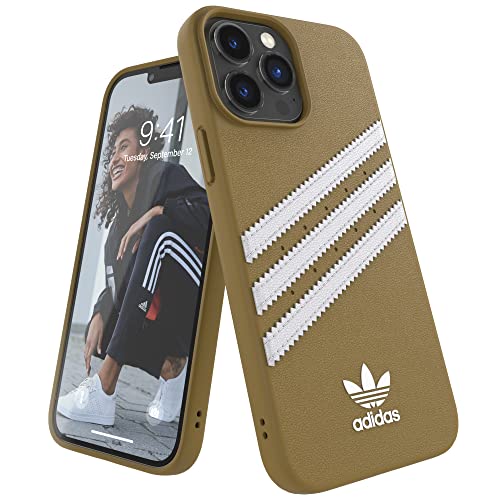 adidas Originelle Schutzhülle für iPhone 13 Pro Max 6.7 – stoßfeste Schutzhülle – erhöhte Kanten – Gold – Beige von adidas