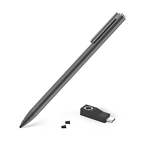 Adonit Dash 4 Stylus Eingabestift für iOS/Android [iPad/Android Tablet Stift, Extra Lange Akkulaufzeit, Palm Rejection, Austauschbare dünne Spitze, Kein Bluetooth erforderlich] Graphit schwarz von adonit
