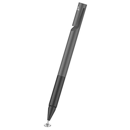 Adonit Mini 4 Stylus für Apple iPhone/iPad/Android/Windows Geräte - dunkelgrau [Aluminium Gehäuse I Druckempfindliche Spitze I Trageclip] - ADM4DG von adonit
