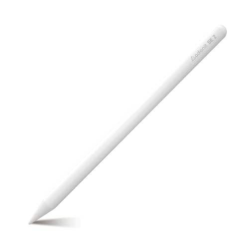 Adonit SE2 (Weiß) Magnetischer Stift für Schreib-/Zeichenstift, kompatibel mit iPad 6. - 10., iPad Mini 5. / 6., iPad Air 3. - 6., iPad Pro11 1. - 5. Generation, iPad Pro 12,9/13 Zoll 3. - 7 von adonit