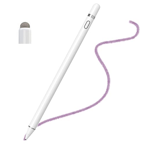 Eingabestift, kapazitiver Eingabestift,2 in 1 Stylus Pen universal Touchstift,Kompatibel Mit Allen Touchscreens,Weiß von adspow