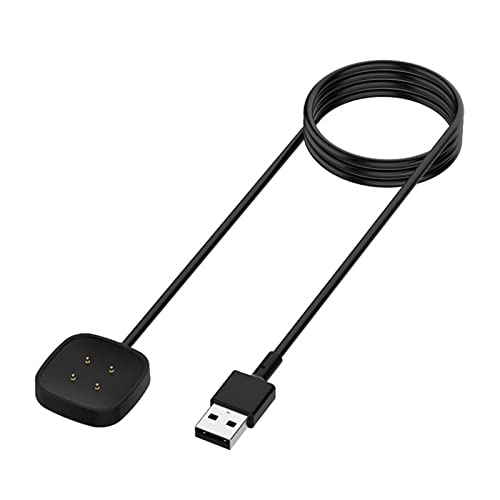 USB Ladekabel Kompatibel mit Fitbit Versa 3/Versa 4/Sense/Sense 2,100cm USB Lade Kabel, Smartwatch Watch Magnetisch Ladegerät Dock Compatible with Fitbit Sense/Versa 3 von adspow
