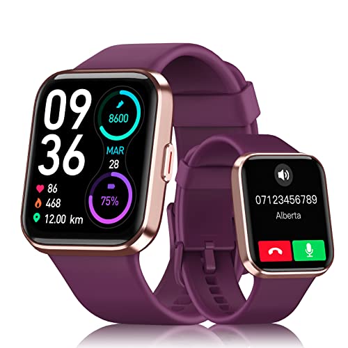 Smartwatch Damen mit Telefonfunktion und Alexa Integriert,Uhren Damen mit 110+ Sportmodi,Herzfrequenz SpO2 Schlafmonitor Armbanduhr ,1.8" HD Touchscreen IP68 Wasserdicht Fitnessuhr für iOS Andriod von aeac