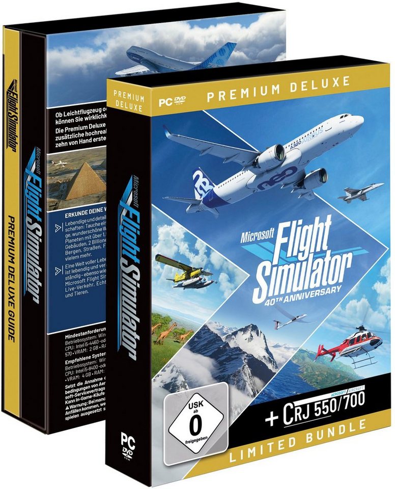 Microsoft Flight Simulator Bundle Premium Deluxe + CRJ 550/700 PC Microsoft Flight Simulator Bundle Premium Deluxe + CRJ 550/700 PC von aerosoft