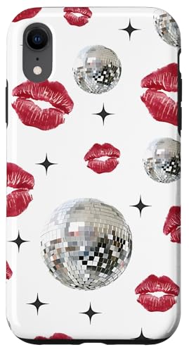 aesthetic y2k iPhone XR Schutzhülle Spiegelkugel Discokugel Kuss Polycarbonat TPU reflektierend Retro y2k Design von aesthetic y2k phone case