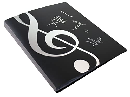 Sichtbuch "All I need is Music" - schönes Geschenk für Musiker (silber) von agifty