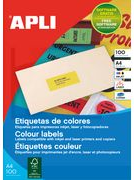 agipa Adress-Etiketten, 70 x 35 mm, neonrot für Inkjet-/ Laserdrucker und Kopierer, nicht ablösbar, - 1 Stück (100763) von agipa